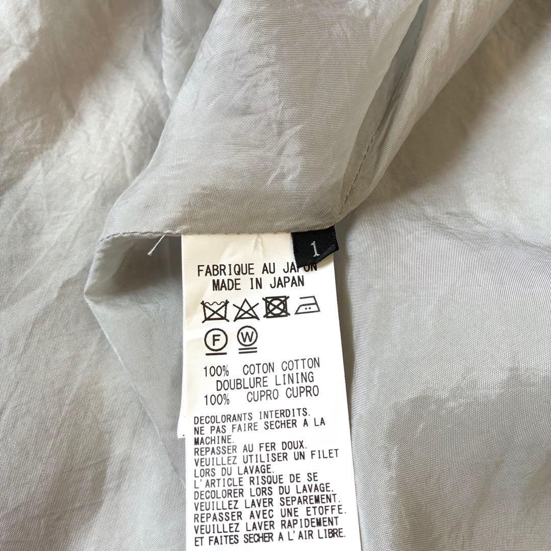 Y’s ワイズ　コットンロングコート　シャツコート　ドレープ　ライトグレー