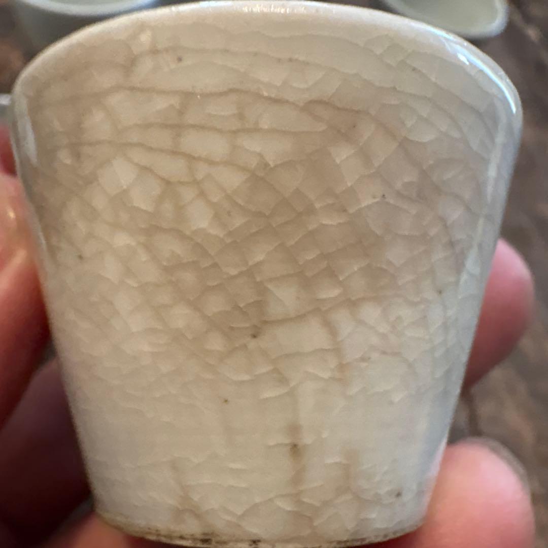 古伊万里　白磁　小猪口　10点　保存箱