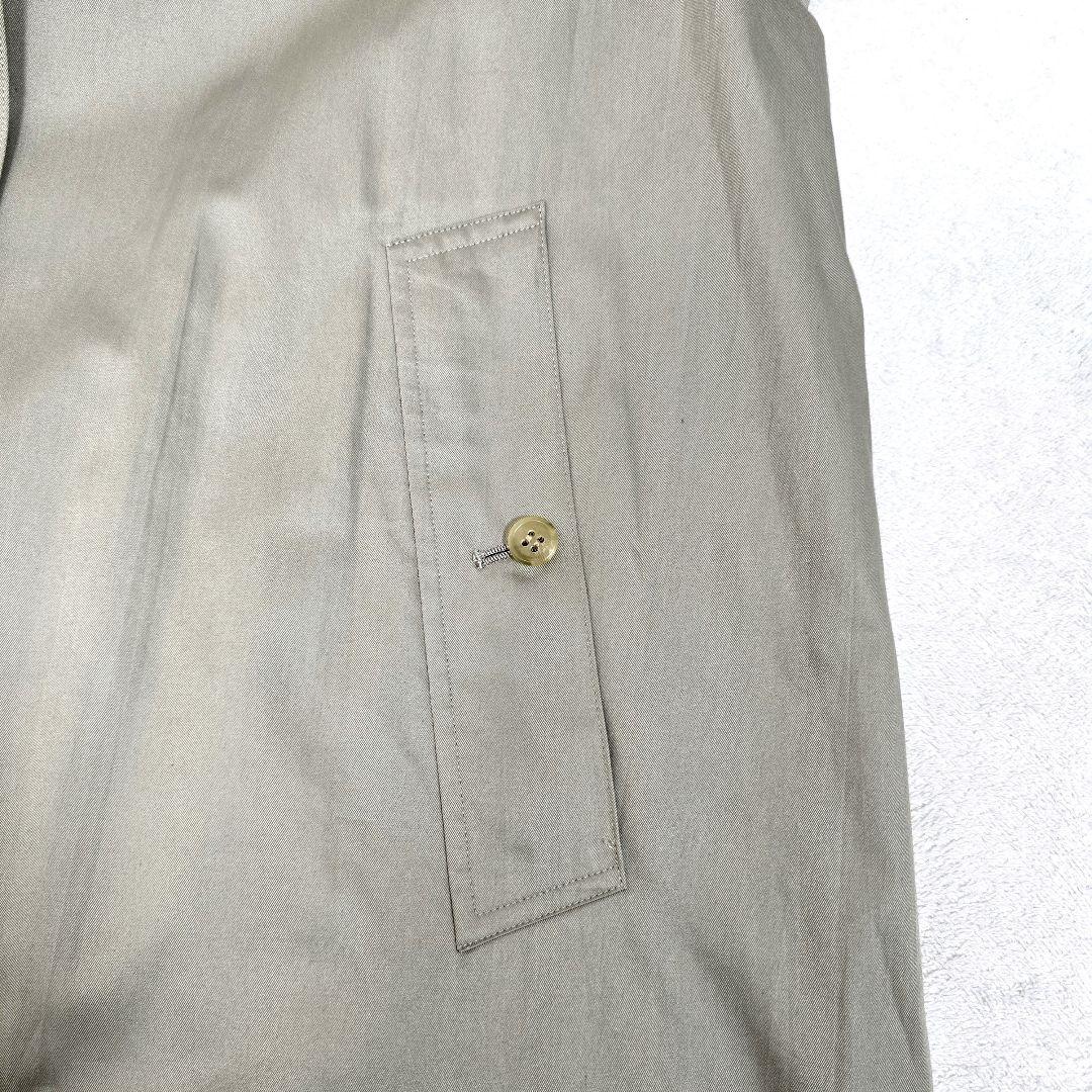 バーバリー ステンカラーコート ノバチェック ロングコート カーキ ベルト XL