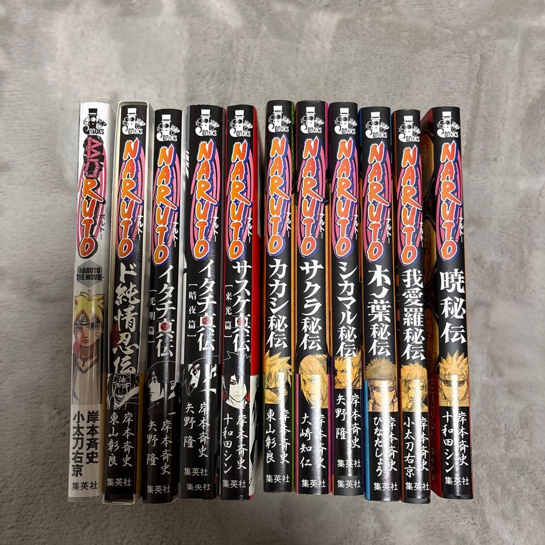 NARUTO 全巻セット 保護カバー付き + 関連小説11冊