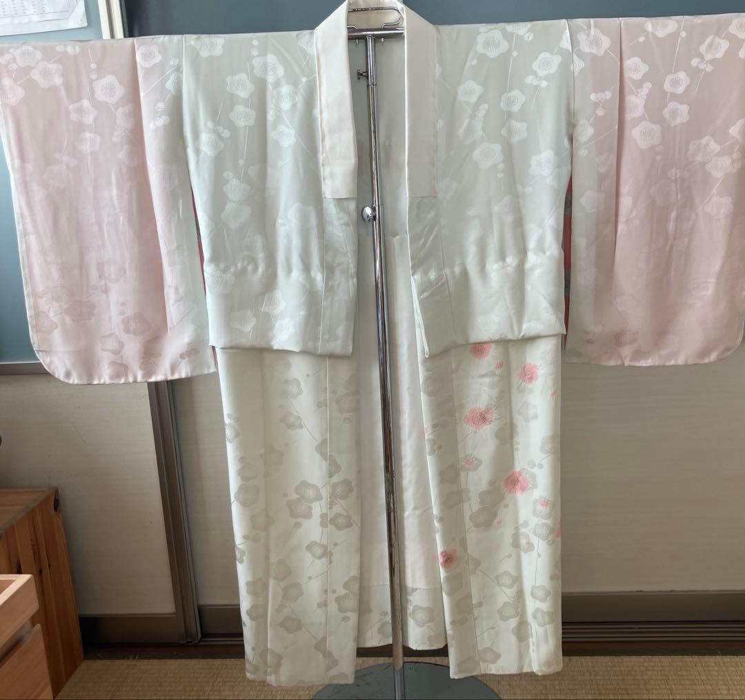 あかわか様 藤娘きぬたや　総絞り　正絹　着物　正絹長襦袢