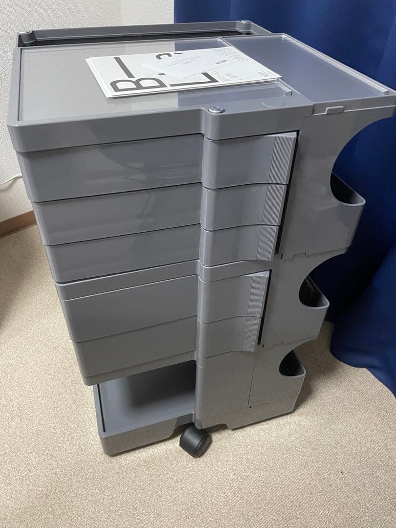 B-LINE ボビーワゴン　3段5トレイ　グレー