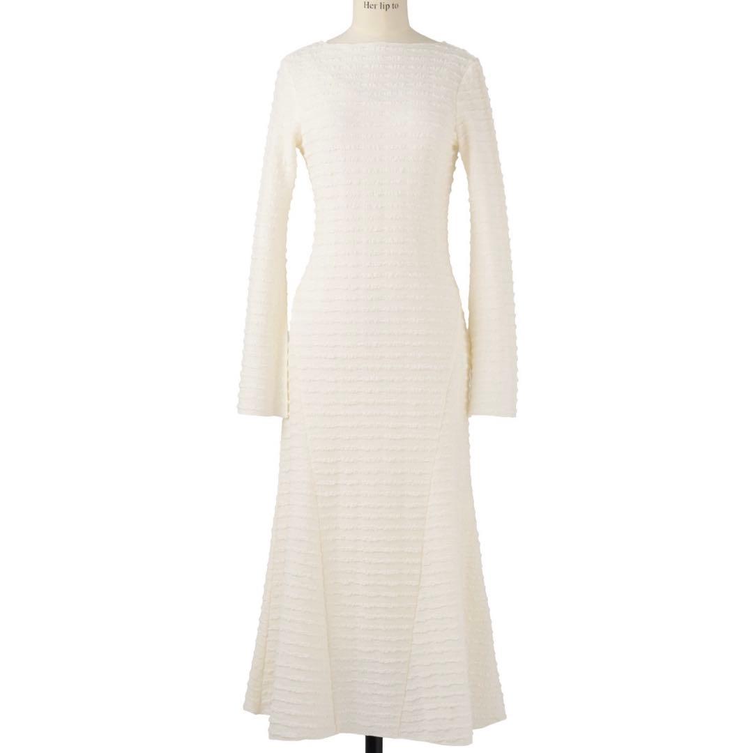 新品 Herlipto Mermaid Jacquard Dress パール M