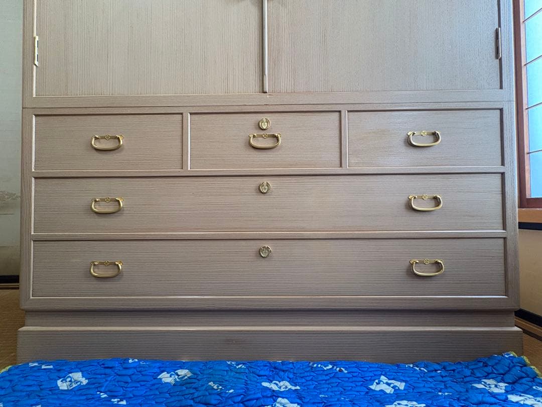 伝統工芸士 瀧上昭治作 高級総桐箪笥 定価100万★程度良好★