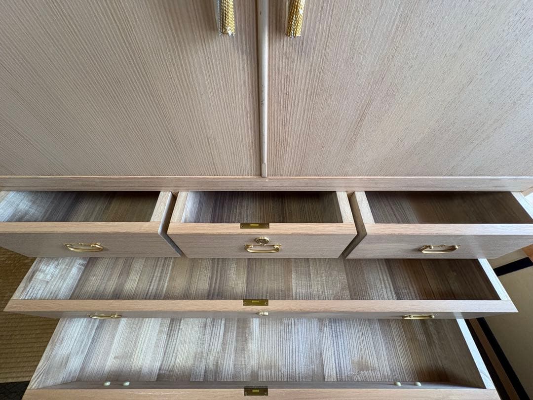 伝統工芸士 瀧上昭治作 高級総桐箪笥 定価100万★程度良好★