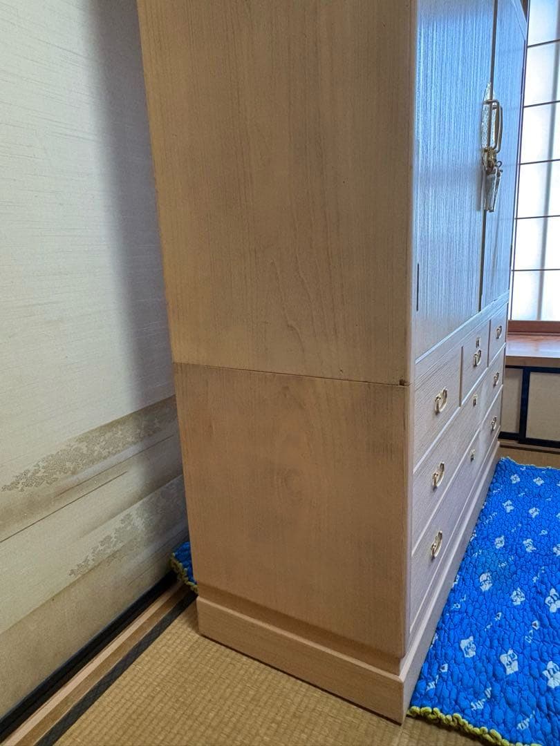 伝統工芸士 瀧上昭治作 高級総桐箪笥 定価100万★程度良好★