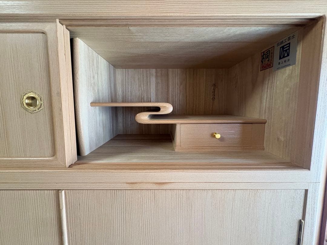 伝統工芸士 瀧上昭治作 高級総桐箪笥 定価100万★程度良好★