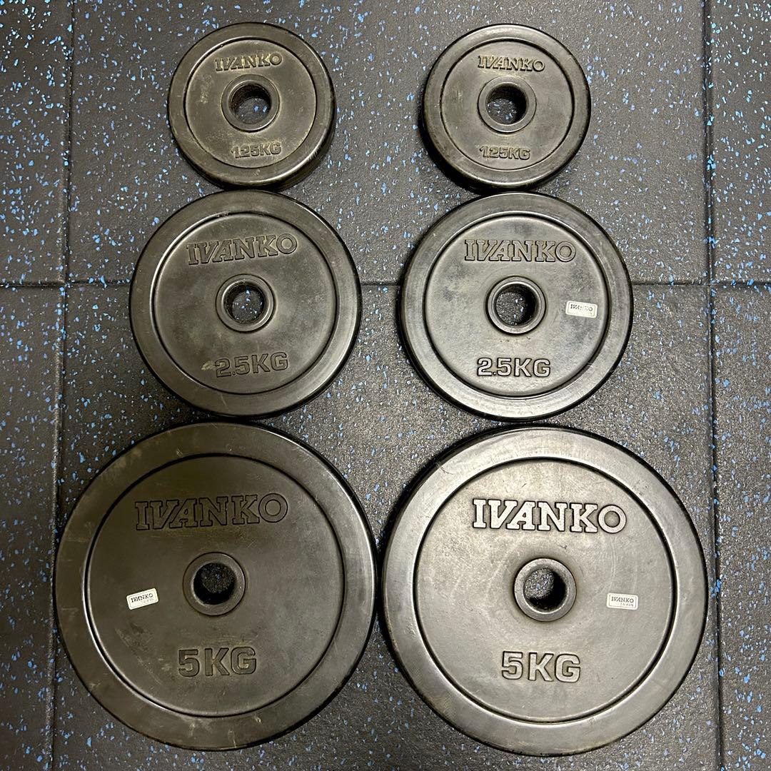 IVANKO イヴァンコ 28mmラバープレート5kg/2.5kg/1.25kg