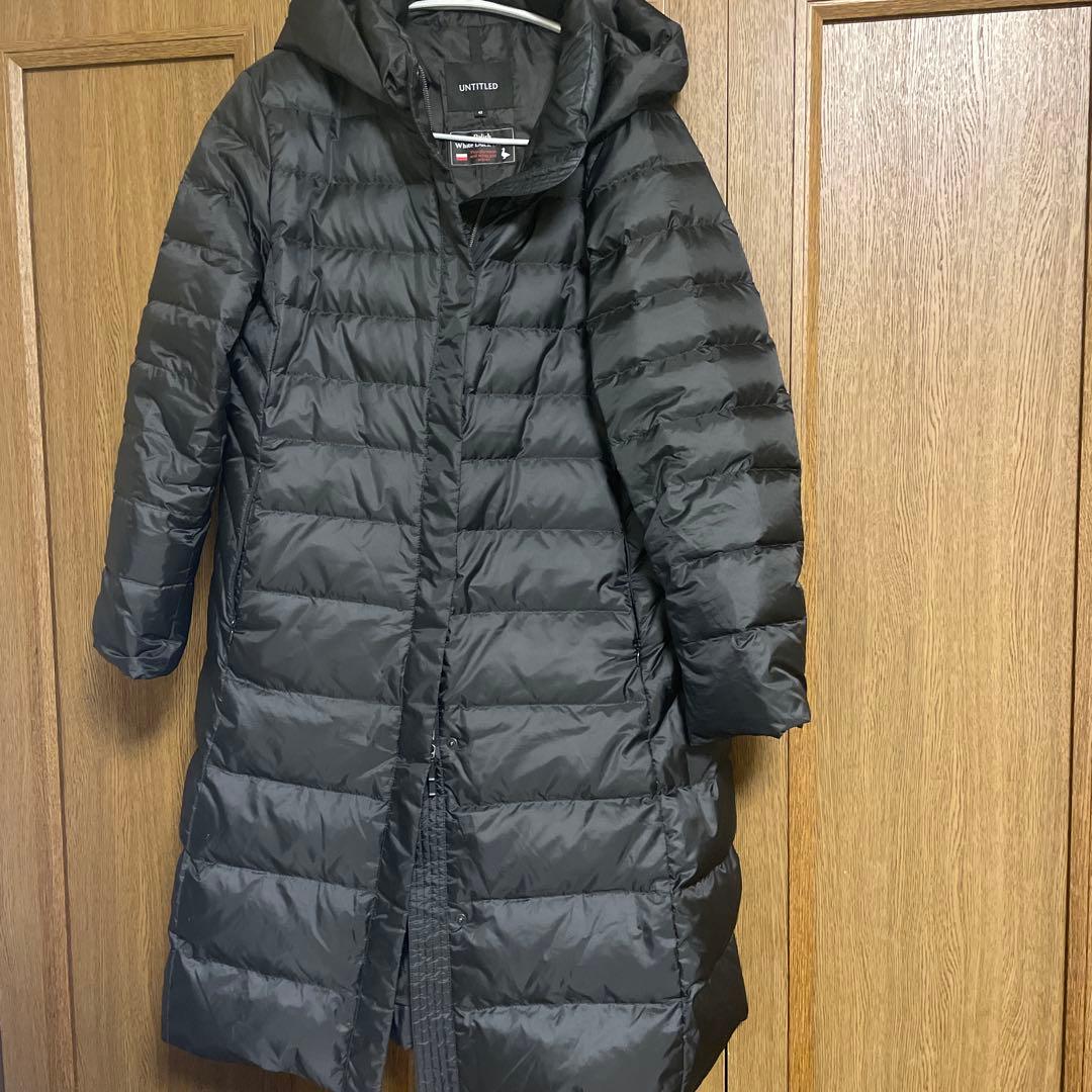 美品　untitled 黒　ロングダウンコート