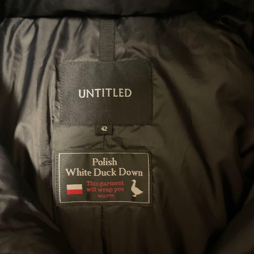 美品　untitled 黒　ロングダウンコート