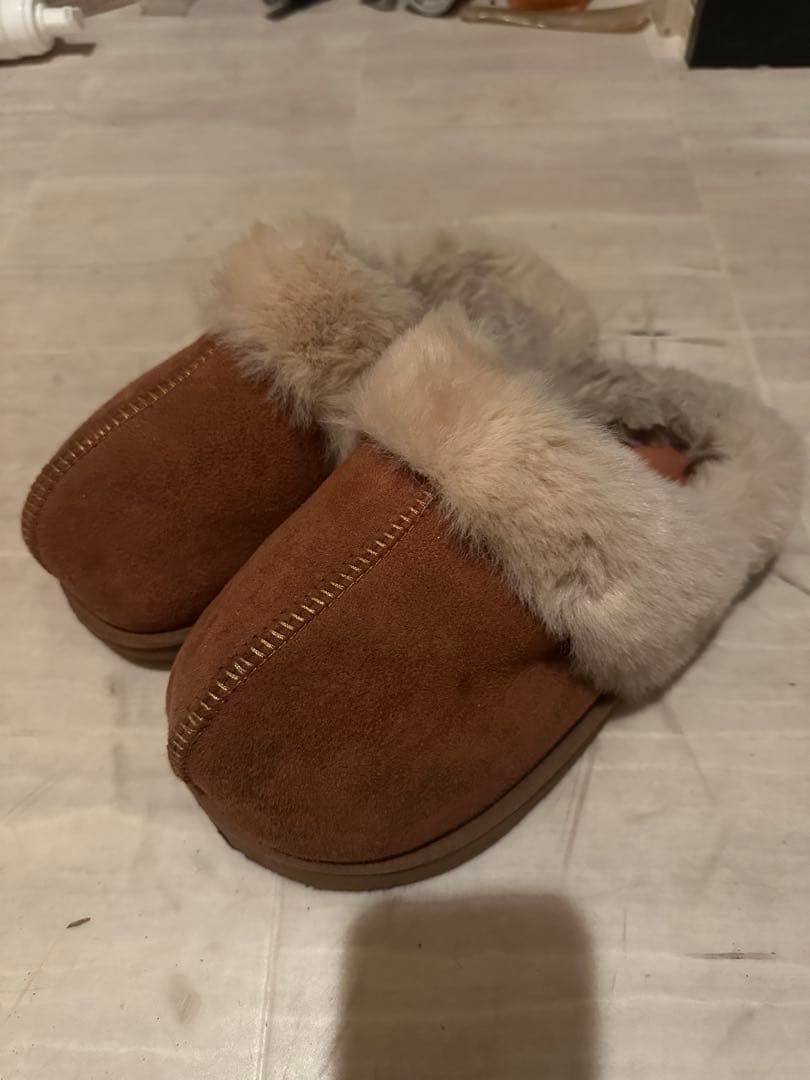 ラクバキ ムートン ファー サボサンダル ブラウン 24.5 Lサイズ