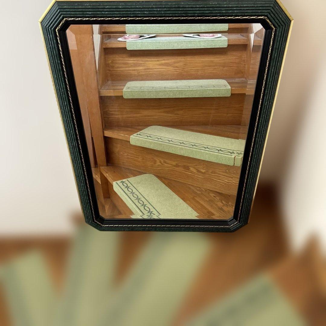 イタリア製　ビンテージ　壁掛け ウォールミラー　810×610