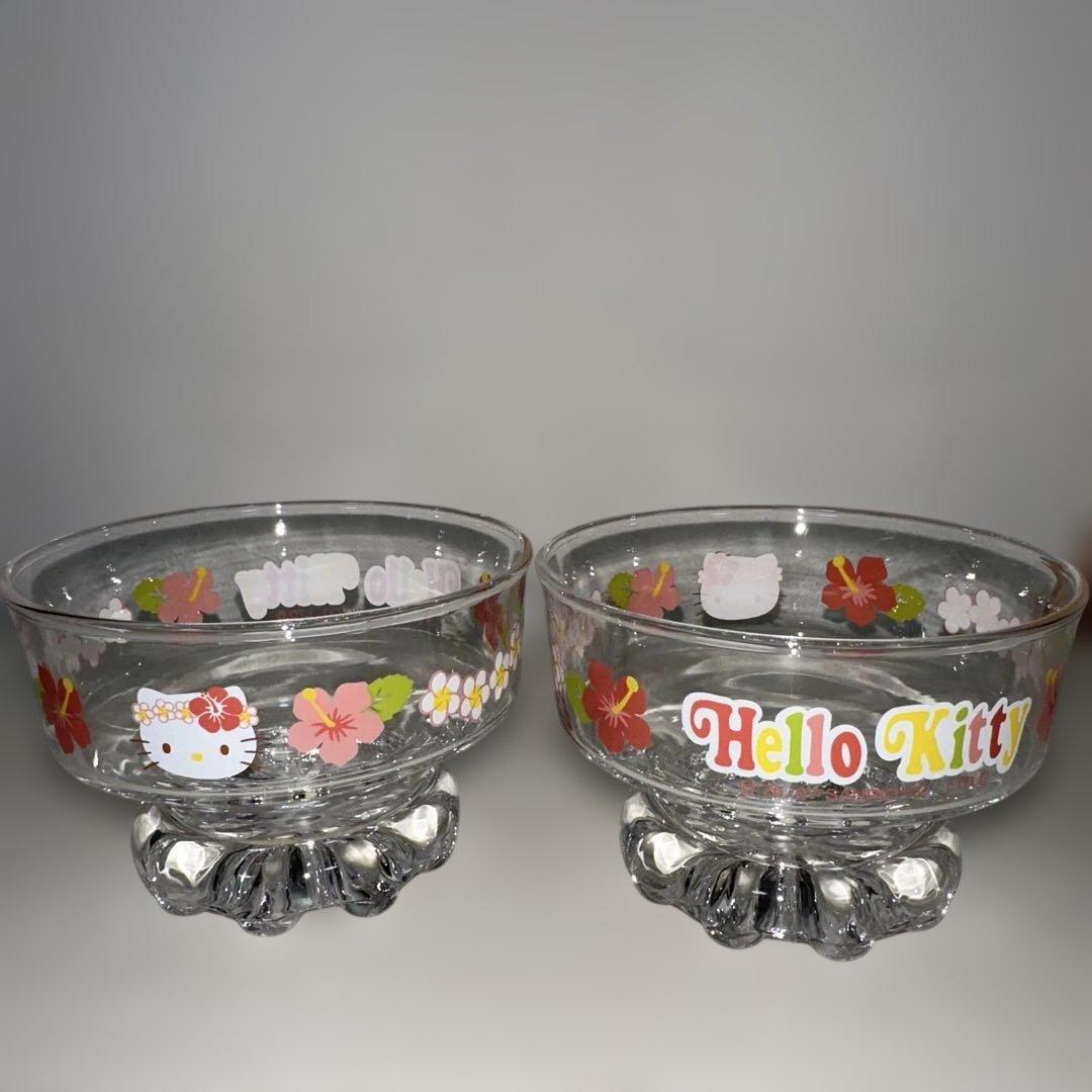 ハイビスカス　ハローキティ デザートグラス2個セット