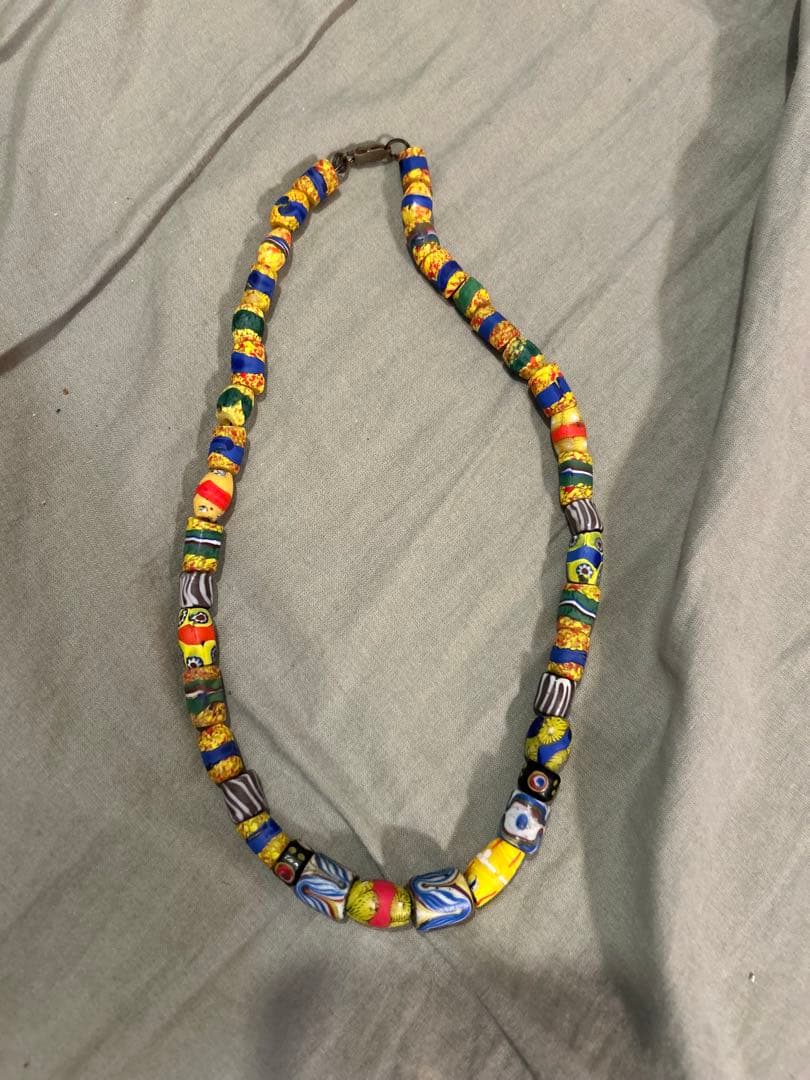 トンボ玉　アフリカ　ヴェネチア　アンティーク　ビンテージ　ビーズ　ネックレス