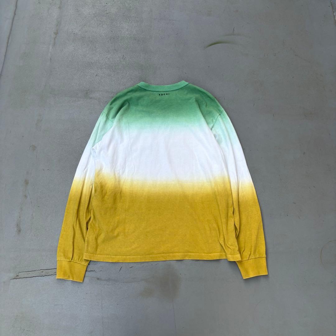 Sacai グラデーション　スナップボタン　長袖　tシャツ　ロンt カットソー
