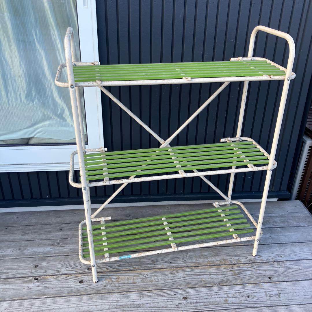 北欧レトロ アイアンフレーム スチールラック プランターラック 花台 飾り棚