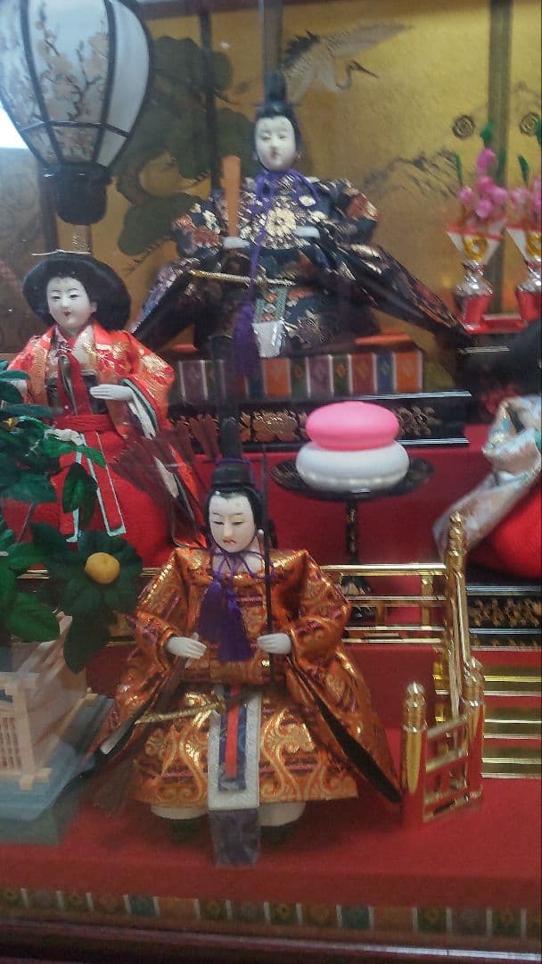 雛人形 三段飾り 七人飾り ガラスケース入