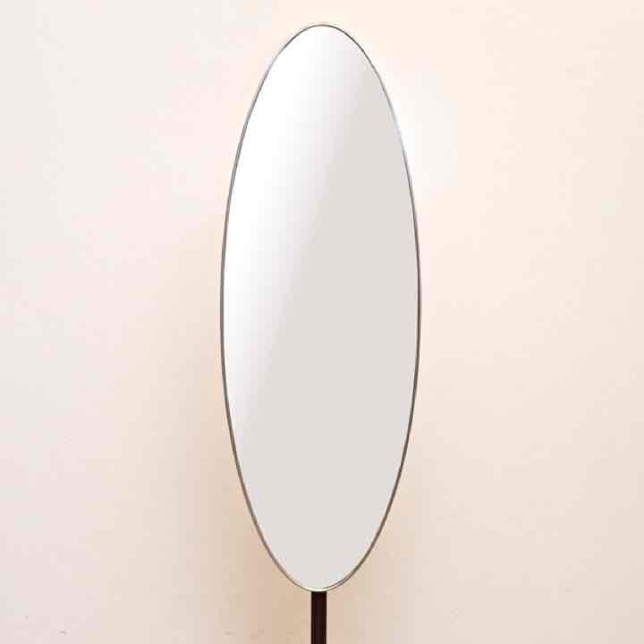 ☆定価37584円☆オーバル　スタンドミラー　BR/CM