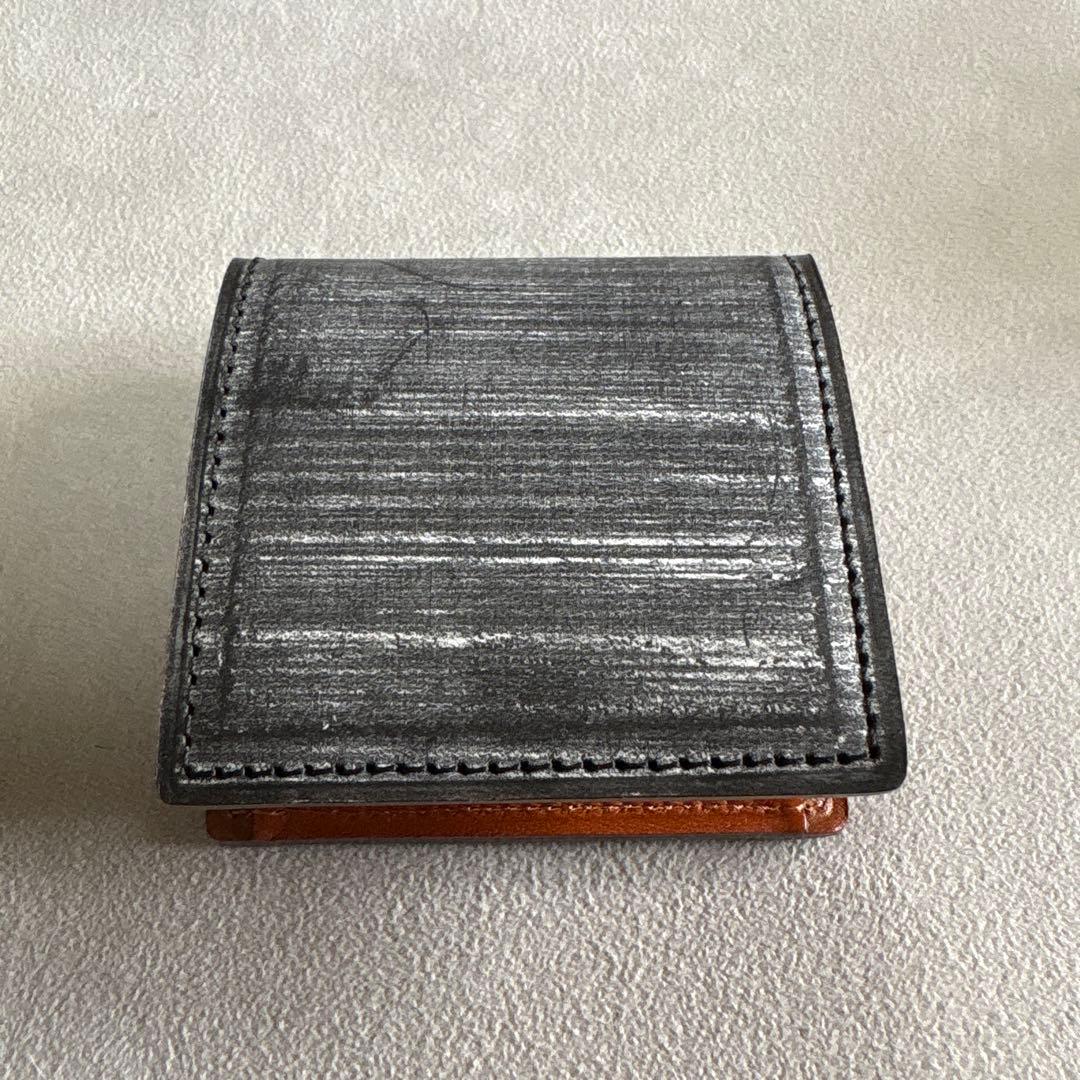 【新品未使用品】土屋鞄　本革二つ折りケース 黒茶