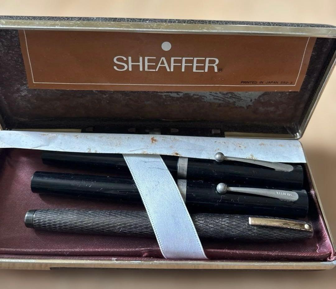 SHEAFFER シェーファー シルバー万年筆 ゴールド14K585 3本セット