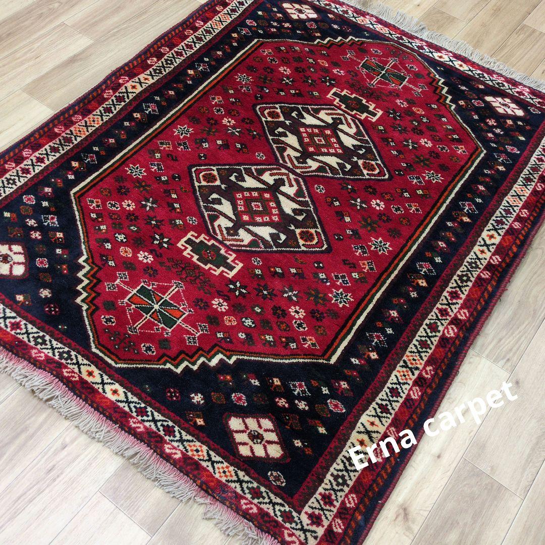 ペルシャ絨毯　シ－ラーズ産 147x117 クリーニング済 shiraz