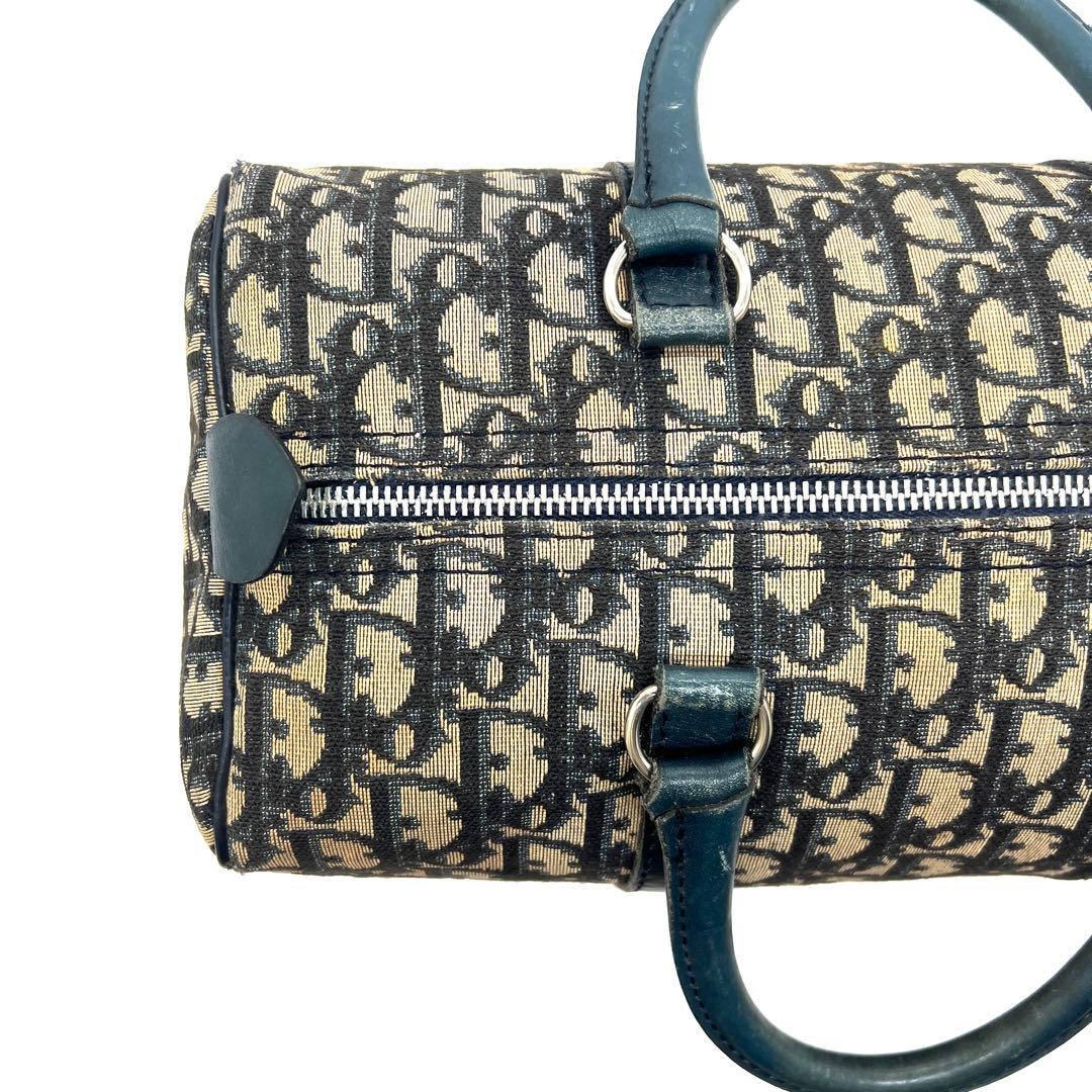 【極美品】Dior ミニボストンバッグ トロッター キャンバス レザー