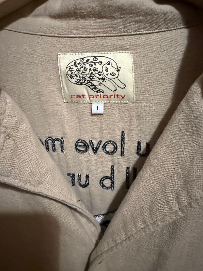 noko tattoo gakkin cat priority 半袖シャツ L