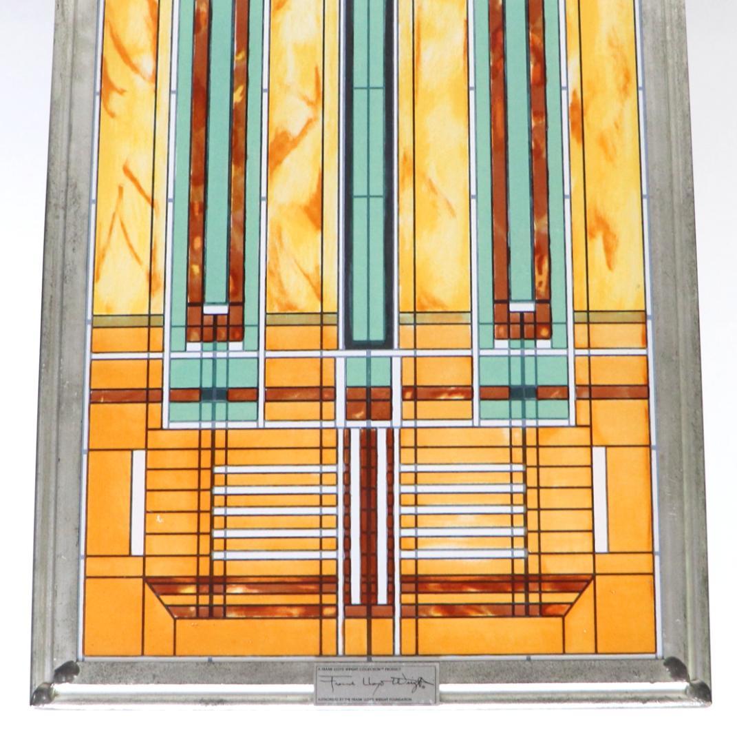 フランク・ロイド・ライト 縦長型 ヴィンテージ ステンドグラス ブラッドリー邸