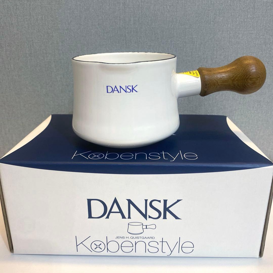 未使用品　DANSKダンスク　ホワイト　白　鍋　バターウォーマー　琺瑯　ホーロー
