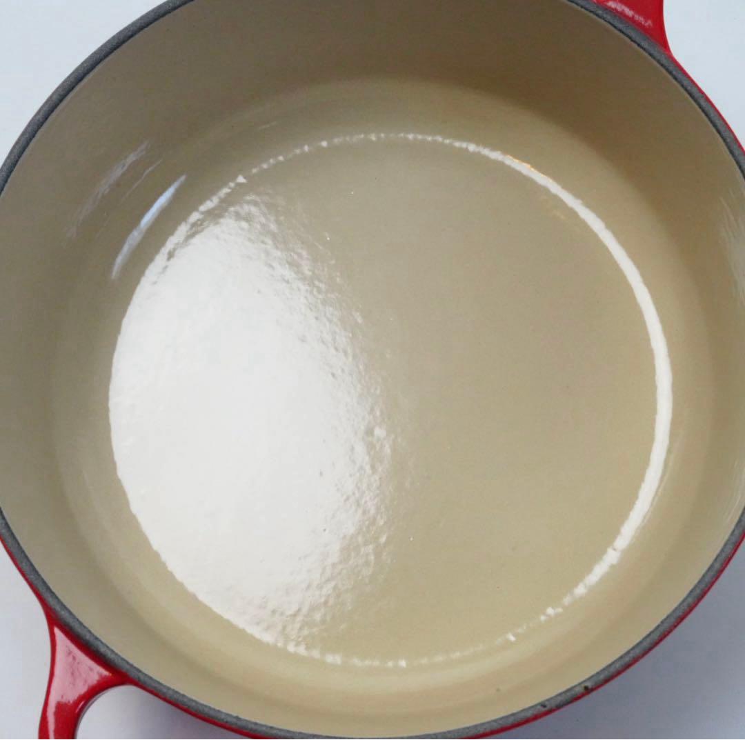 【美品】LE CREUSET　ココット ジャポネーズ　チェリーレッド　18cm