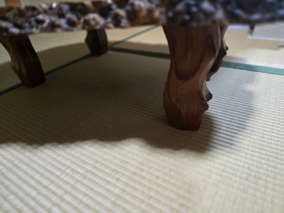 花梨 天然木 一枚板 瘤 瘤杢 花台 座卓 テーブル