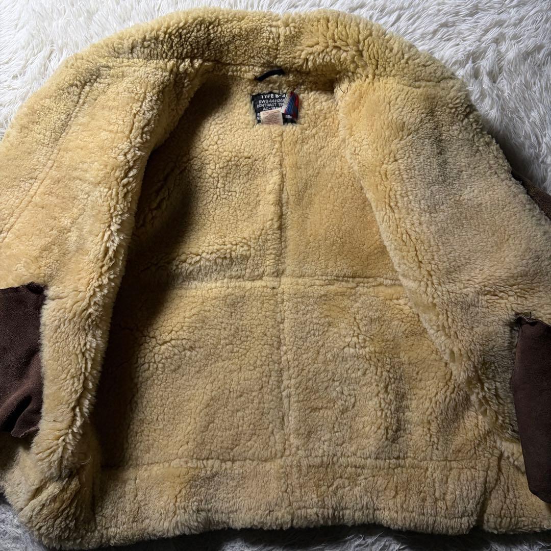 【米国製】schott B-3 フライトジャケット　羊革　ムートン　42