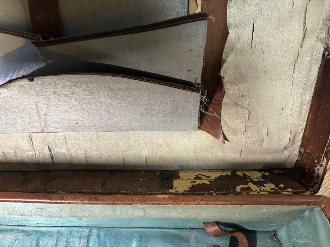 特大　レザー　本革トランクケース　トランクバッグ　ビンテージ　67cm×37cm