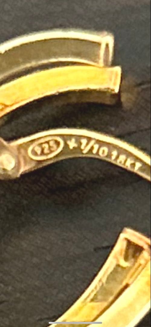 イタリア製K18YG/SV ピアス