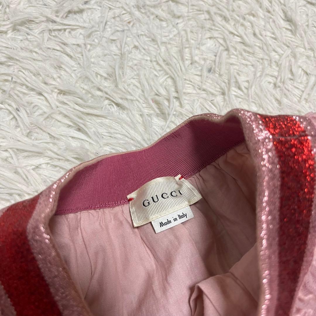 希少 現行 GUCCI 4 100cm GG柄 ロゴ ピンク チュールスカート