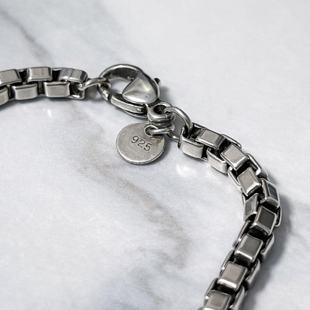Tiffanyシルバー925 チェーンブレスレット 調整可能