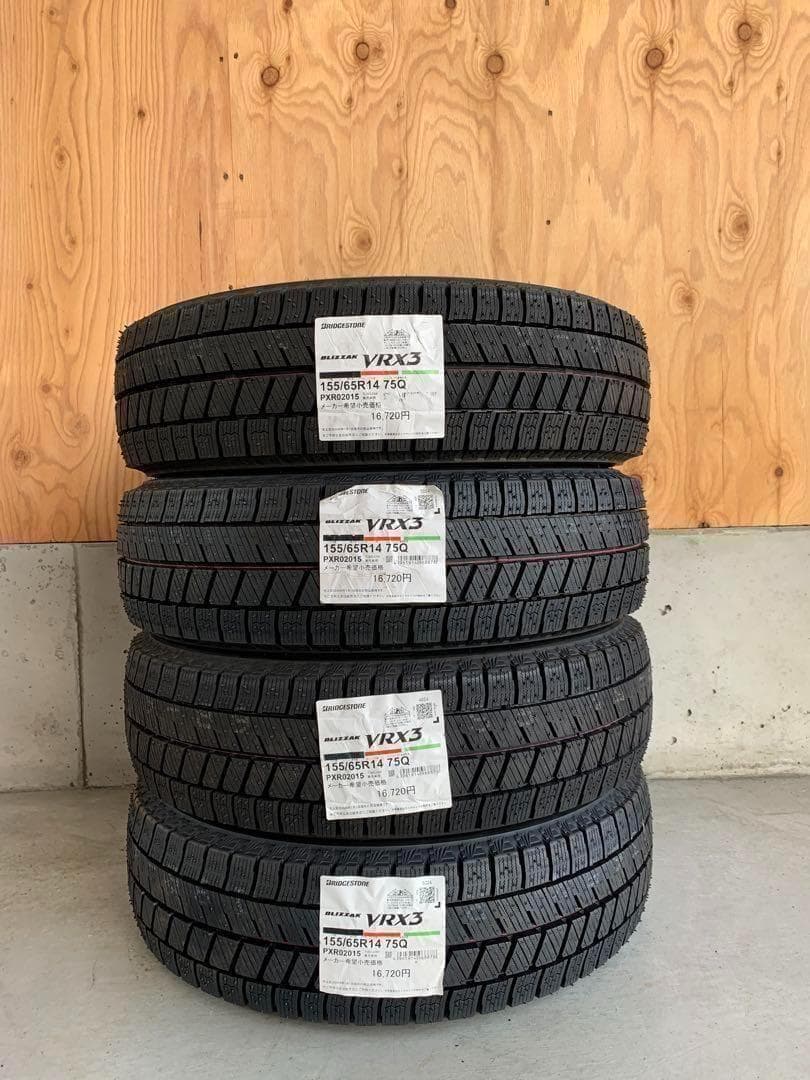 全国送料込☆ブリヂストンVRX3☆155/65R14☆スタッドレス☆2025年