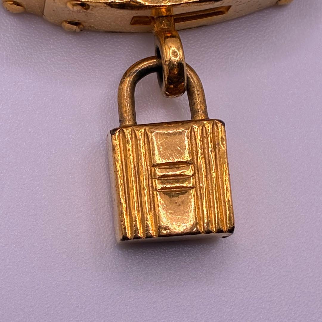 エルメス ケリー バングル ブレスレット カデナ 南京錠 ゴールド グリーン 緑