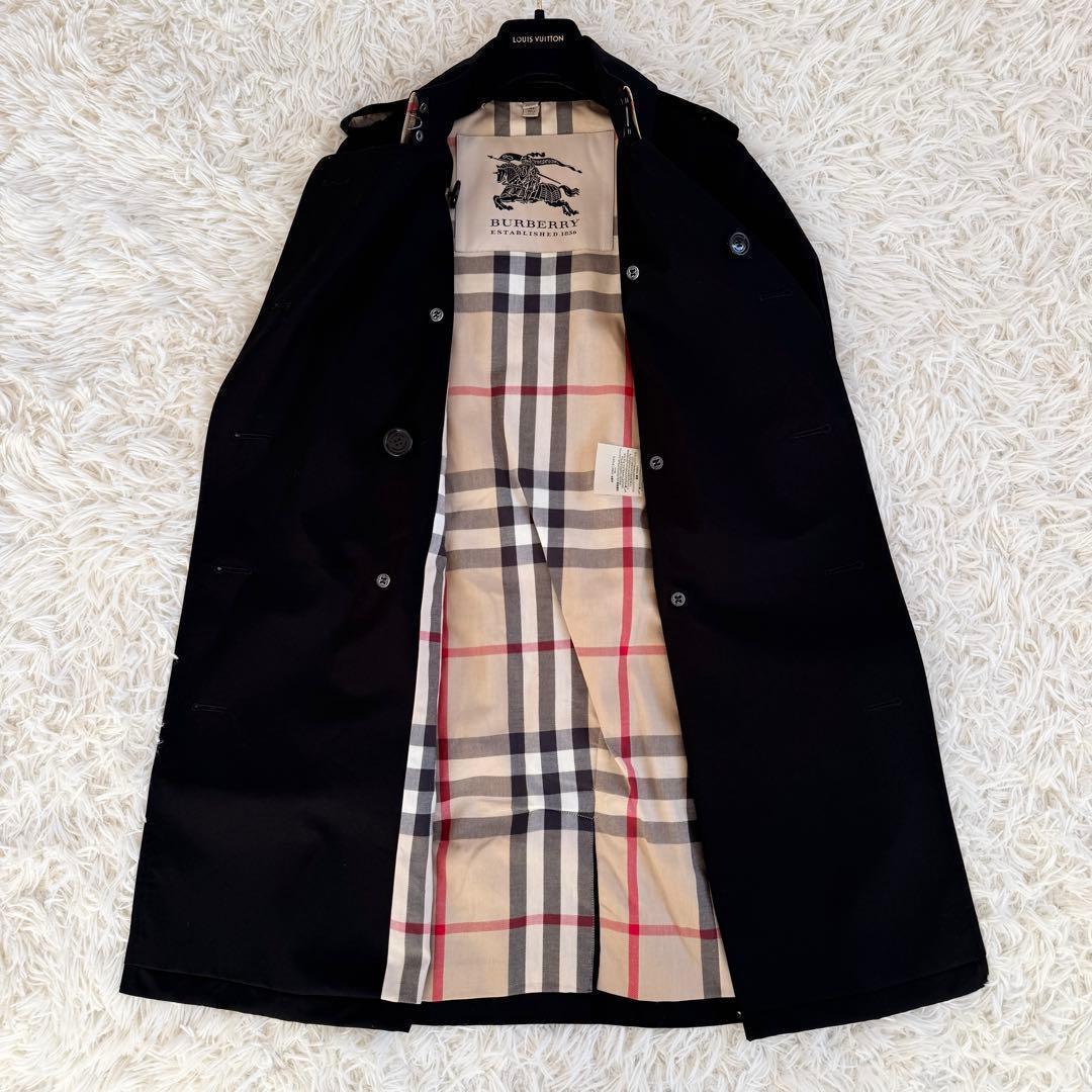新品未使用　バーバリー　エスタブリッシュド　トレンチコート　メガチェック　黒　S