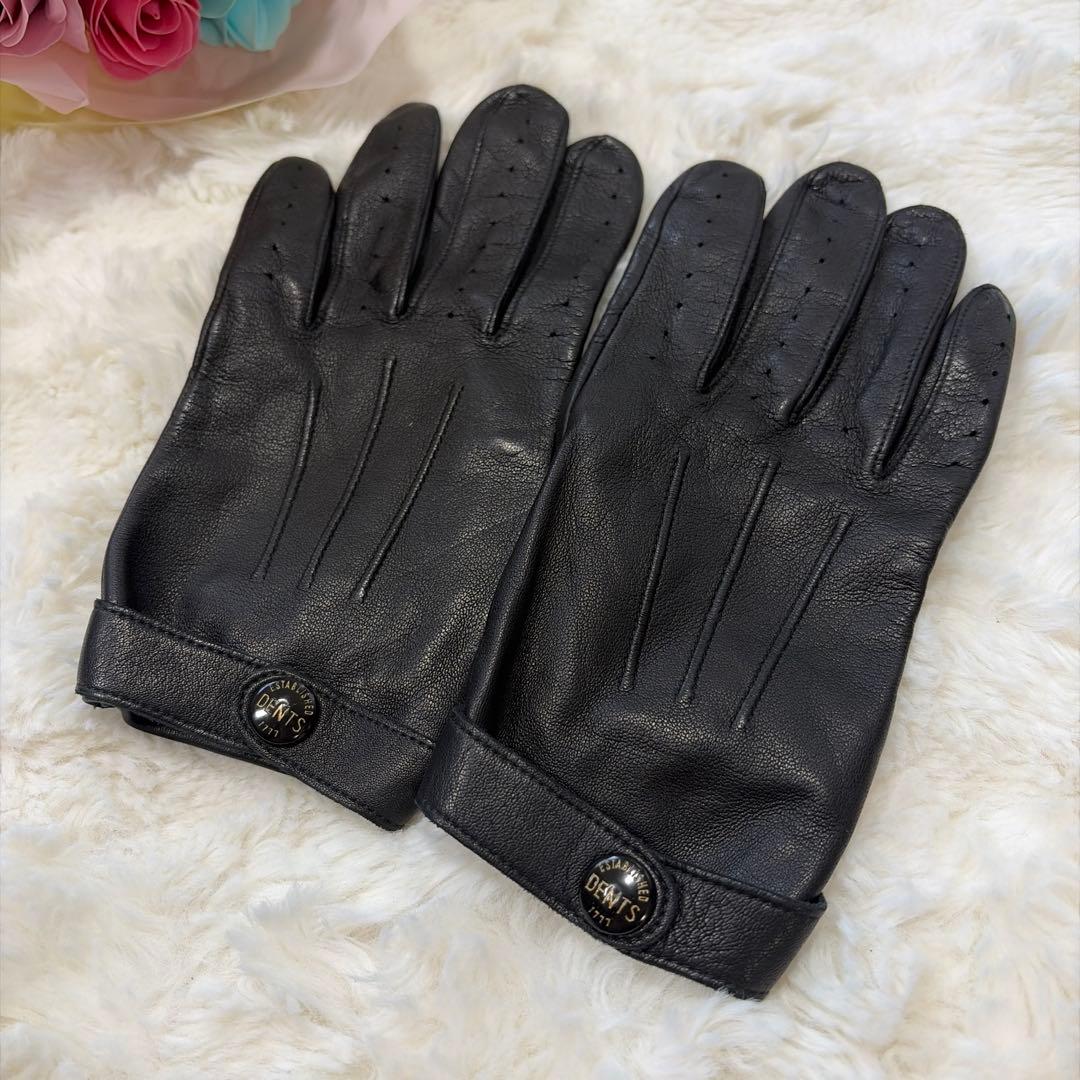 DENTS デンツ 手袋　オールレザー 007 ヘアシープ　Mサイズ ロゴ入り
