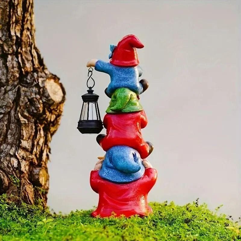 ガーデンライト かわいい ノーム 置物 おしゃれ ソーラーライト ガーデニング