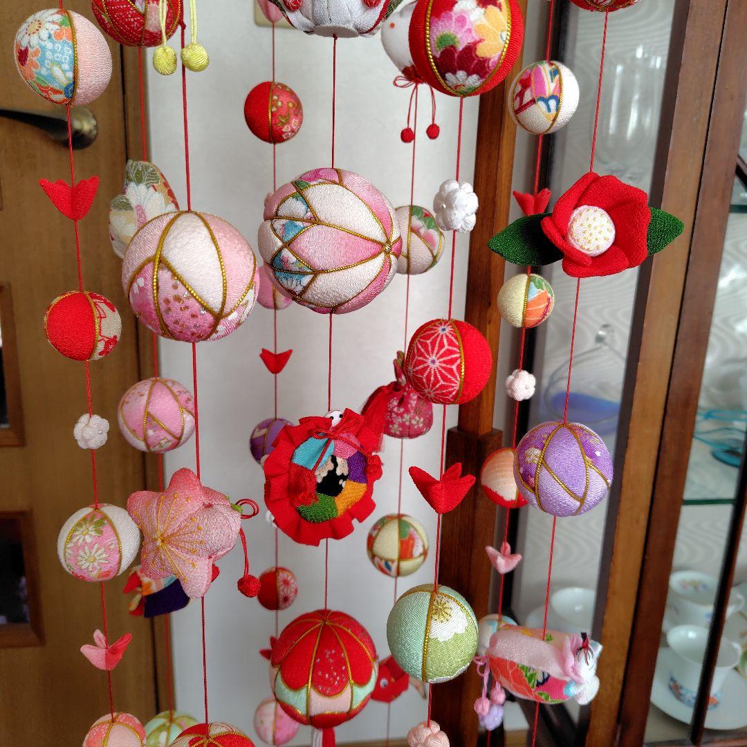 ちりめん細工　お雛様下げ飾りさげもん(大）