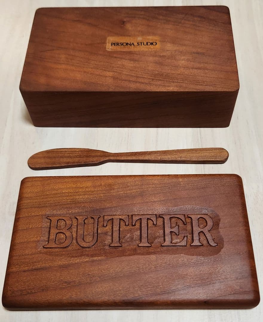 三谷龍二 PERSONA STUDIO 山桜 バターケース&ナイフ ヴィンテージ