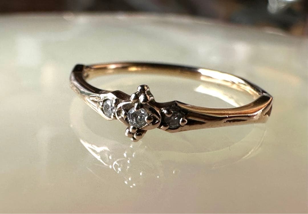 agete K10 ダイヤリング