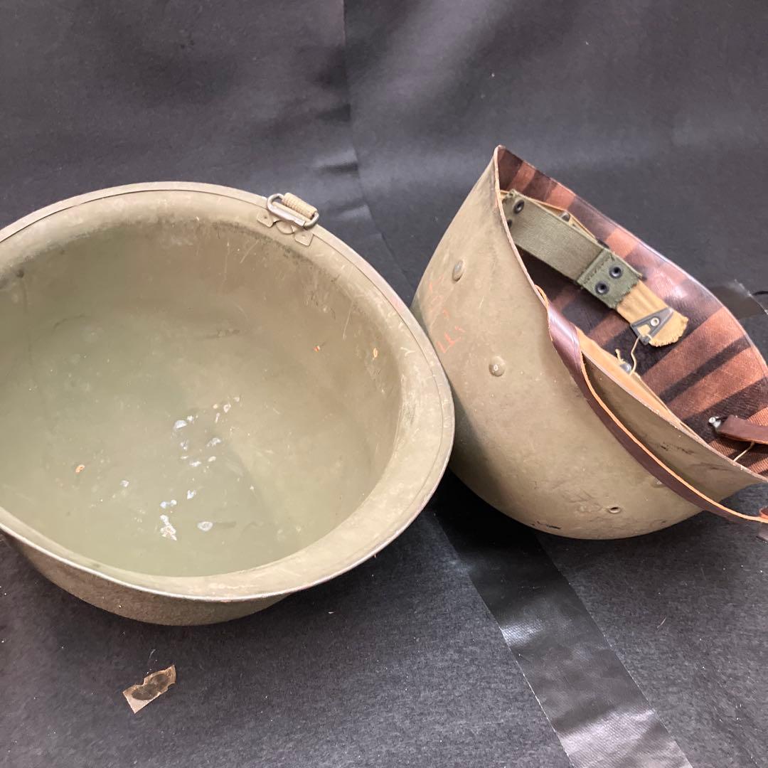 H*Q様 米軍 実物 二次戦 ナム戦 空挺M1ヘルメット シェル ライナー デッ