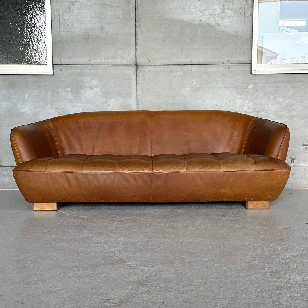 CRASH GATE オピウムソファー オイルレザー 2.5人掛け オゾン脱臭済