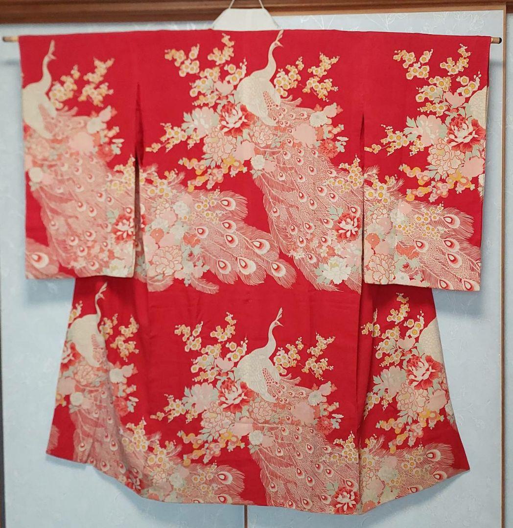 NA62アンティーク着物長襦袢正絹着丈119センチ裄丈58センチ