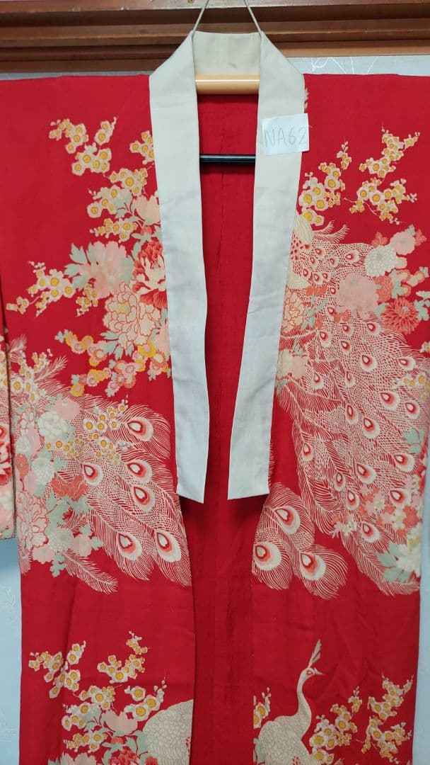 NA62アンティーク着物長襦袢正絹着丈119センチ裄丈58センチ