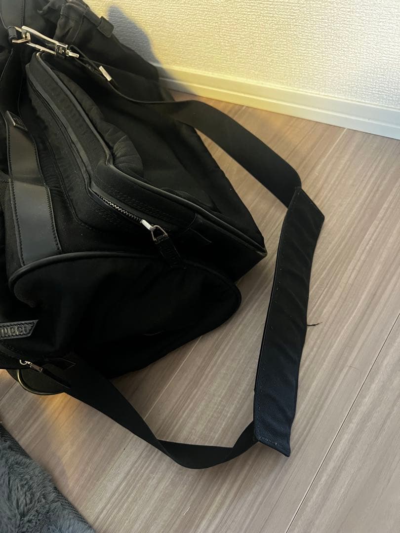 GUCCI グッチ レザーコンビ2WAYナイロンボストンバッグ