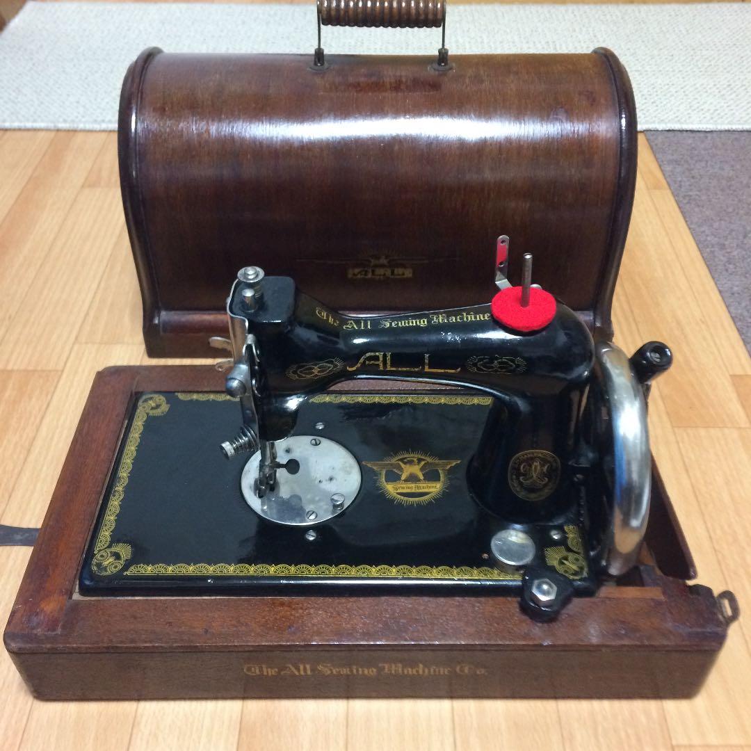 稀少 昭和レトロ　アンティーク ALL オールミシン 手回し ミシン